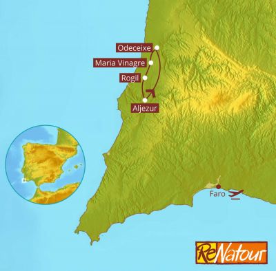 Wanderwoche mit Gepcktransport durch Esel an der Algarve Costa Vicentina Portugal